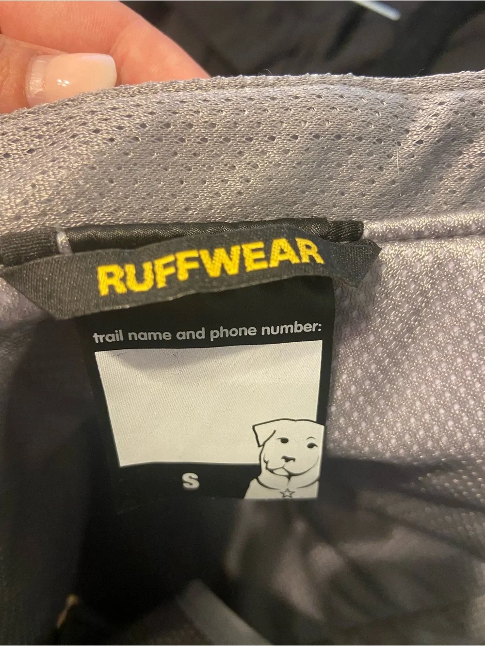 RuffWear Swamp Cooler Dog Vest - Light Gray with Aqua Trim